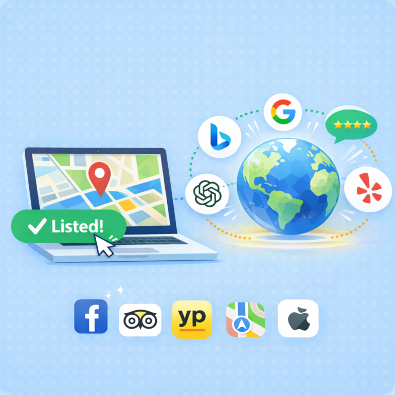 FlowPilot AI lists your business on 40+ directories